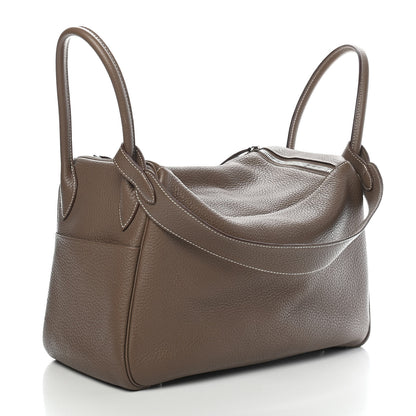 Hermes Taurillon Clemence Lindy 30 Etoupe 2 of 10