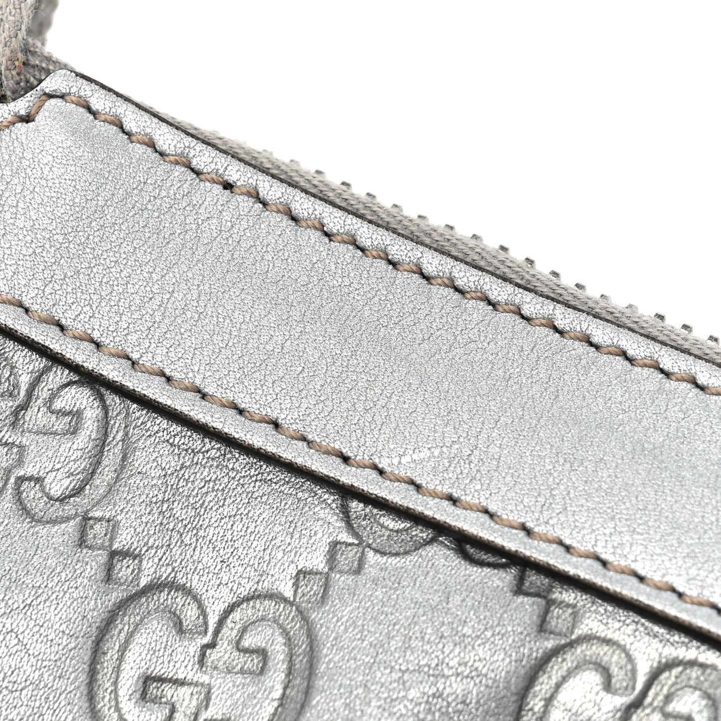 Guccissima New Britt Wristlet Silver