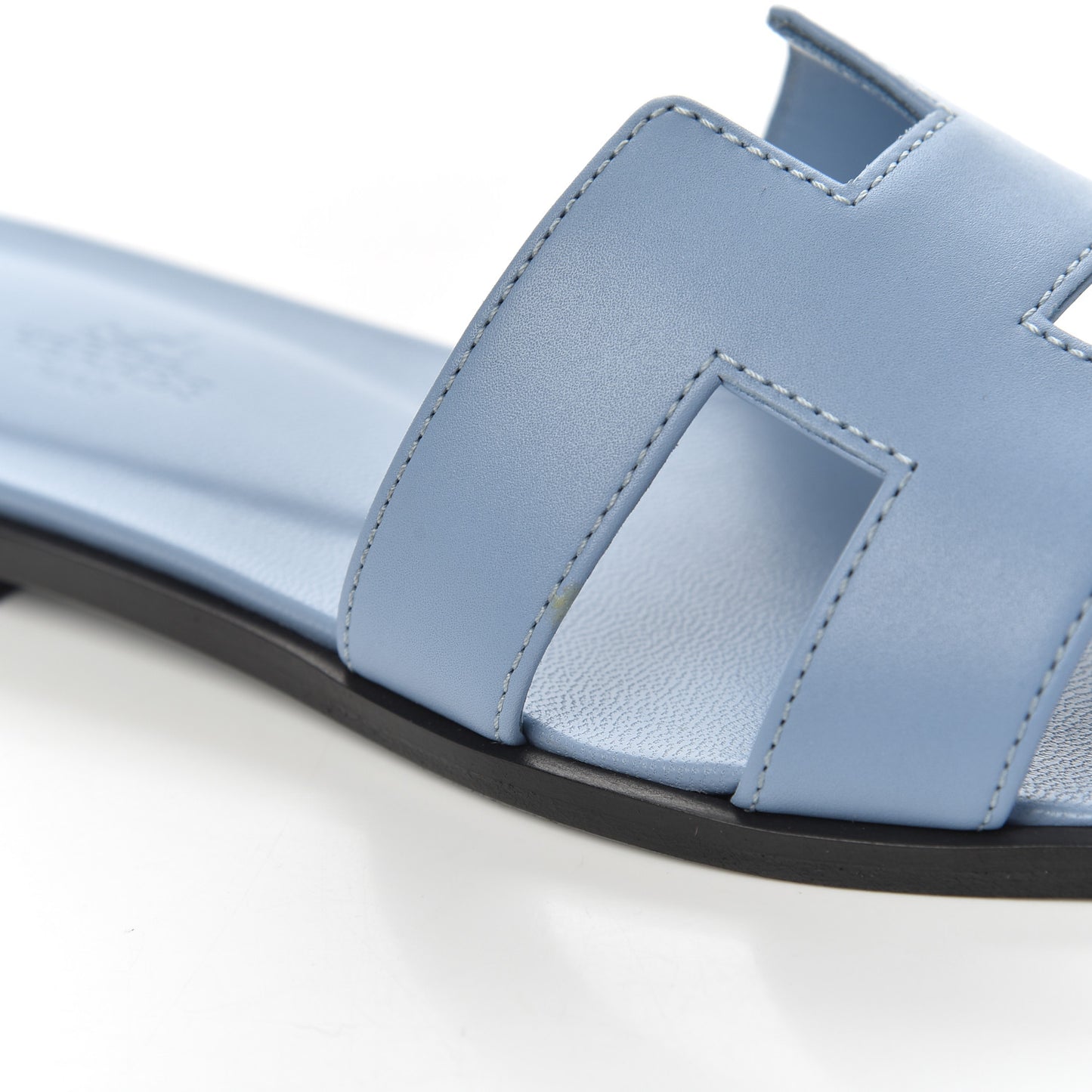 Calfskin Oran Sandals 37 Bleu Bleuet