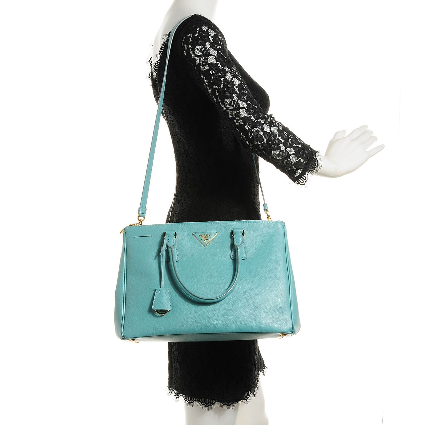 Saffiano Lux Medium Double Zip Tote Anice