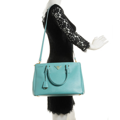 Prada Saffiano Lux Medium Double Zip Tote Anice 2 of 11