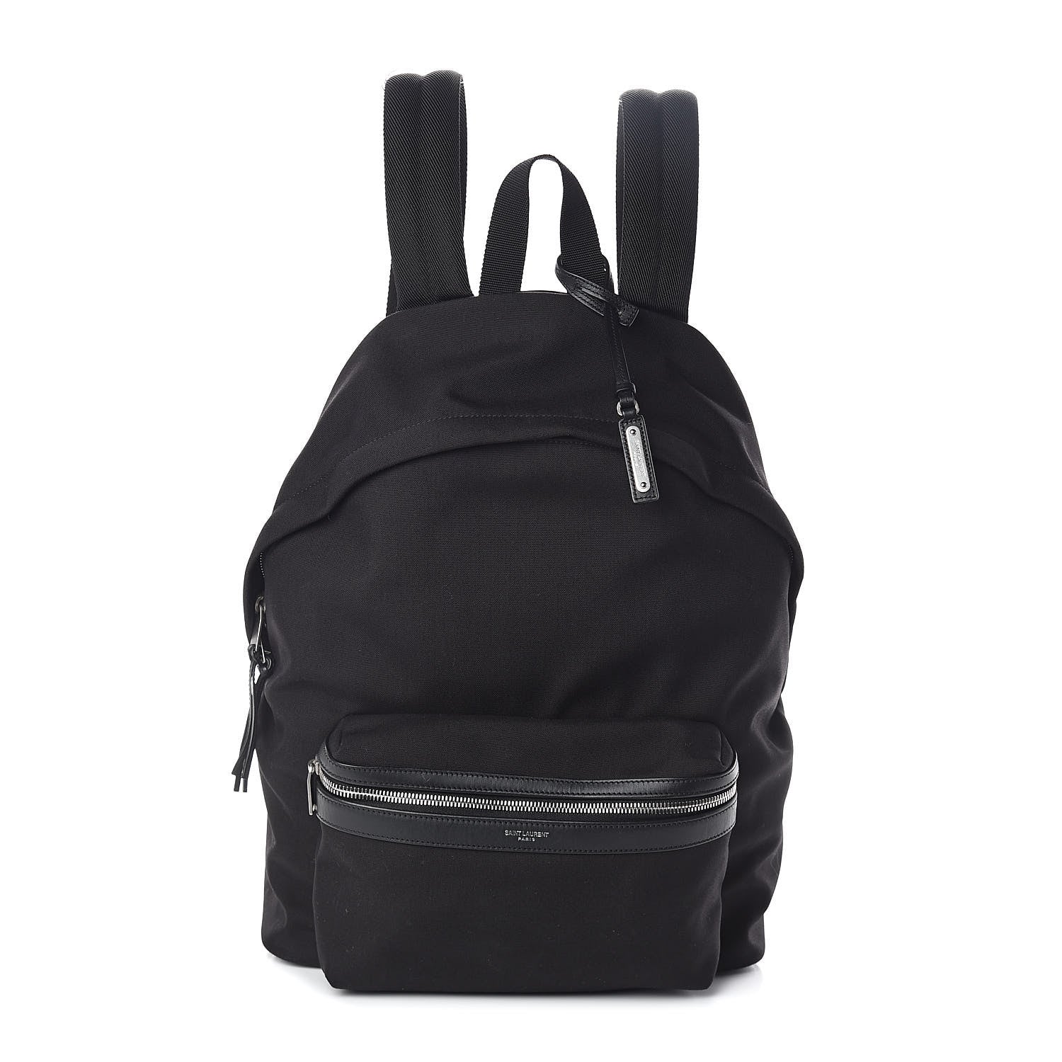 Saint Laurent Canvas City Backpack Black 1 of 9