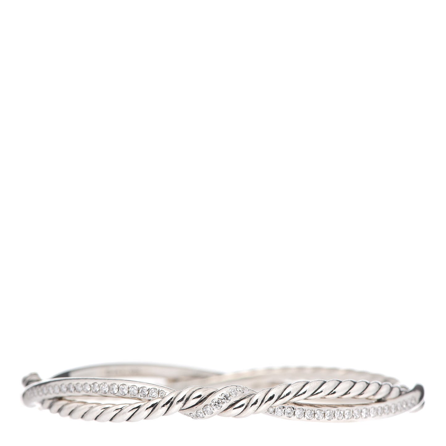 Sterling Silver Diamond Continuance Full Pavé Bracelet