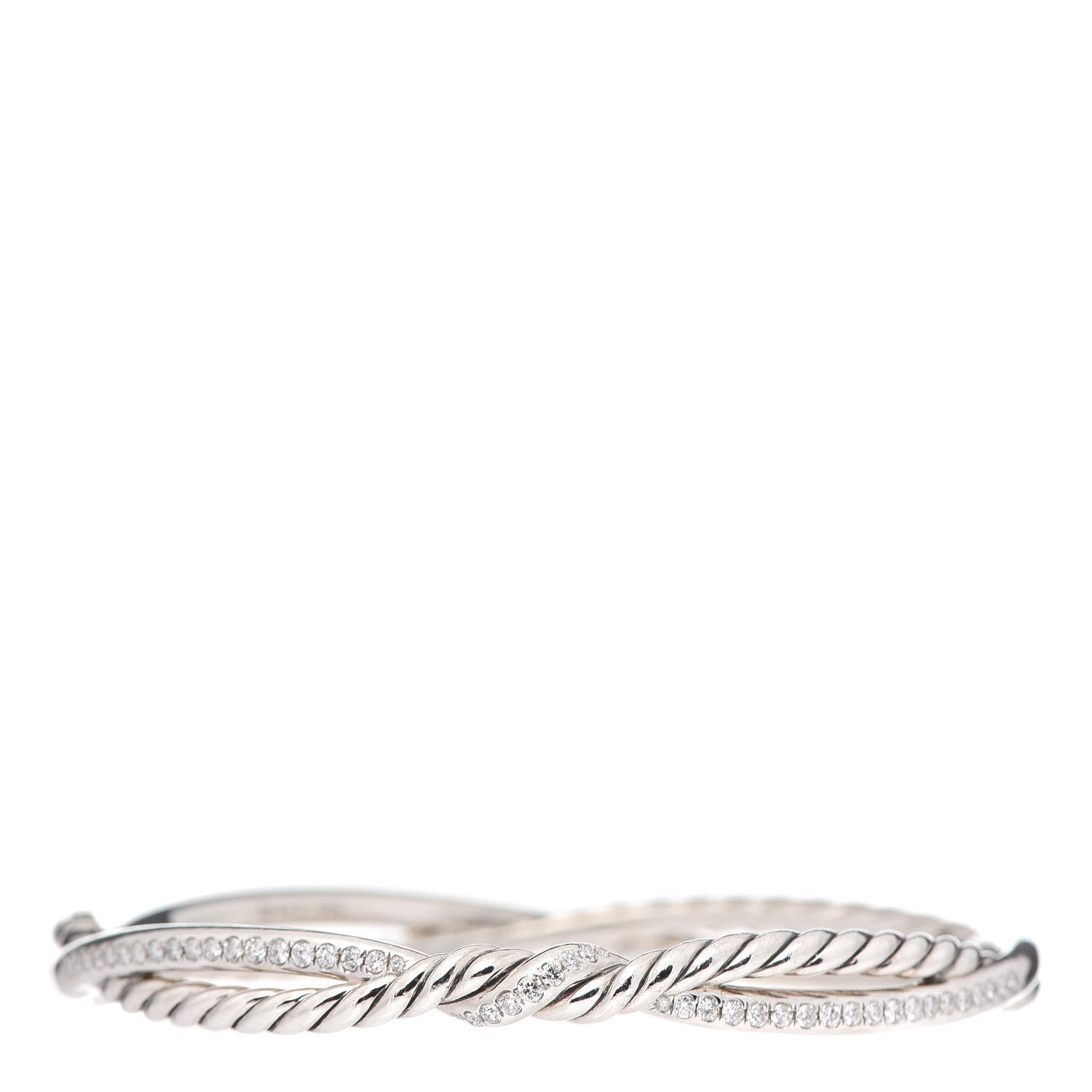 David Yurman Sterling Silver Diamond Continuance Full Pavé Bracelet 1 of 5