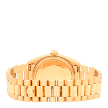 Rolex 18K Yellow Gold Diamond 36mm Oyster Perpetual Day-Date President Watch Black 18038 3 of 5