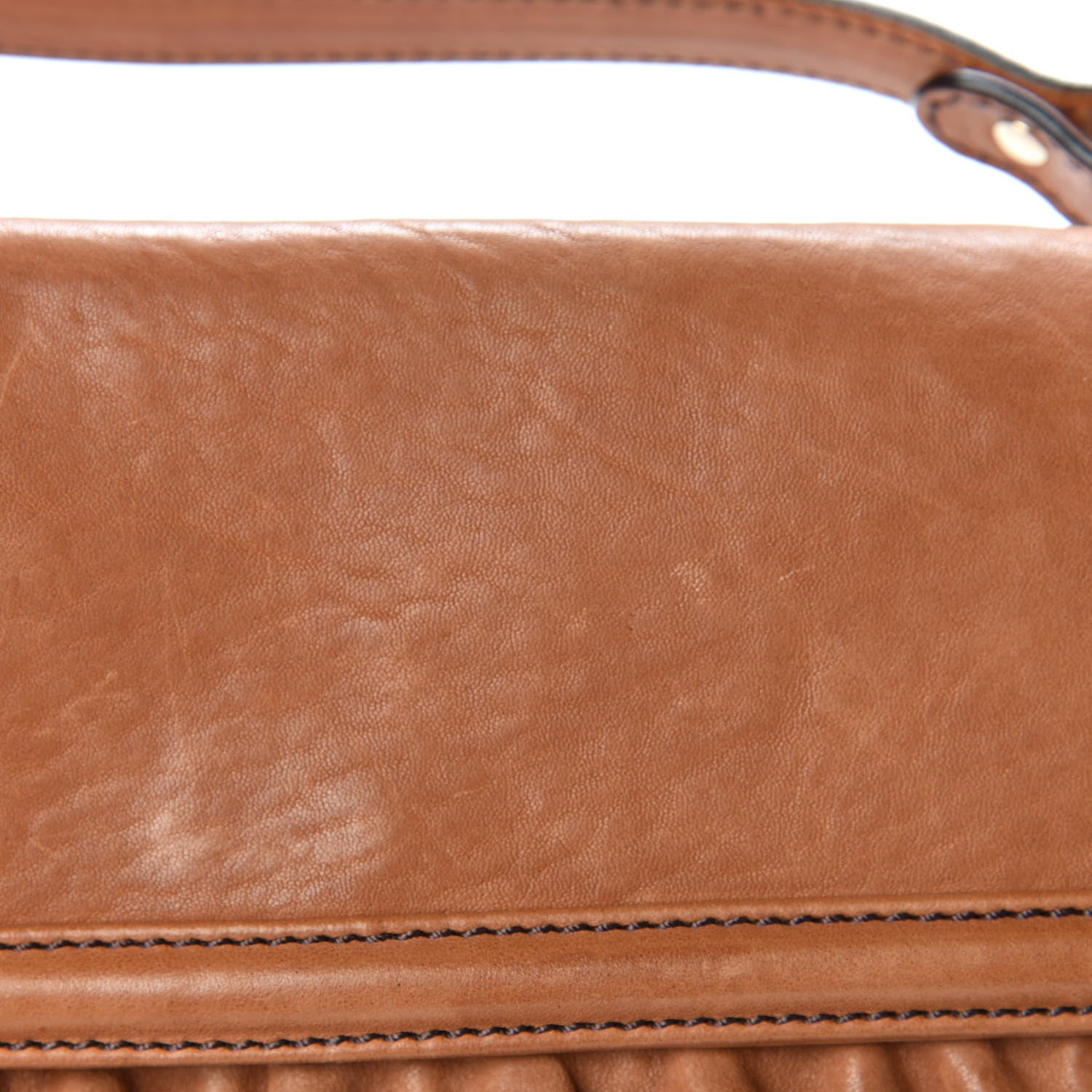 Fendi Calfskin Small Chef Shoulder Bag Brown 10 of 17