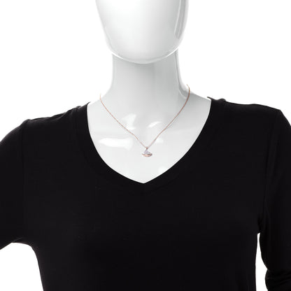 Bulgari 18K Rose Gold Diamond Mother of Pearl Small Divas' Dream Pendant Necklace 2 of 6