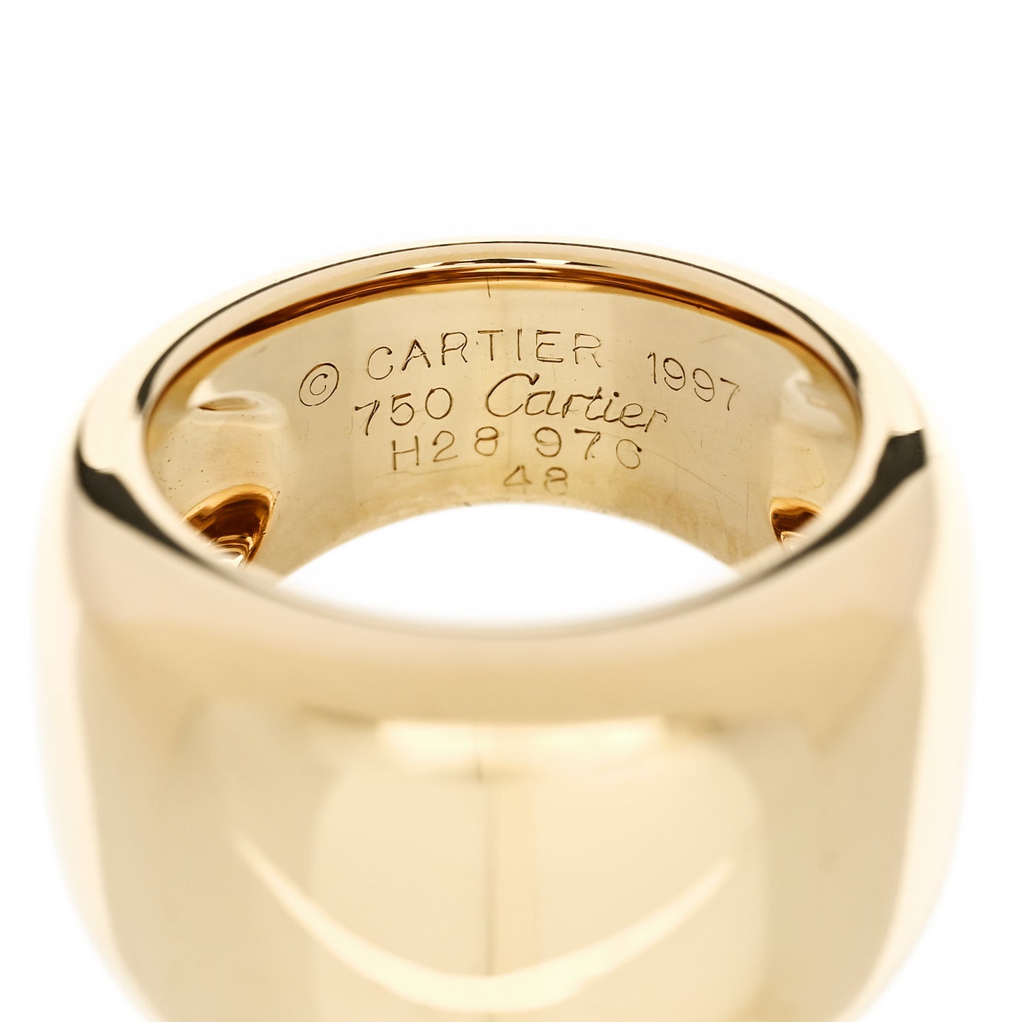 18K Yellow Gold Nouvelle Vague Dome Ring 48 4.5