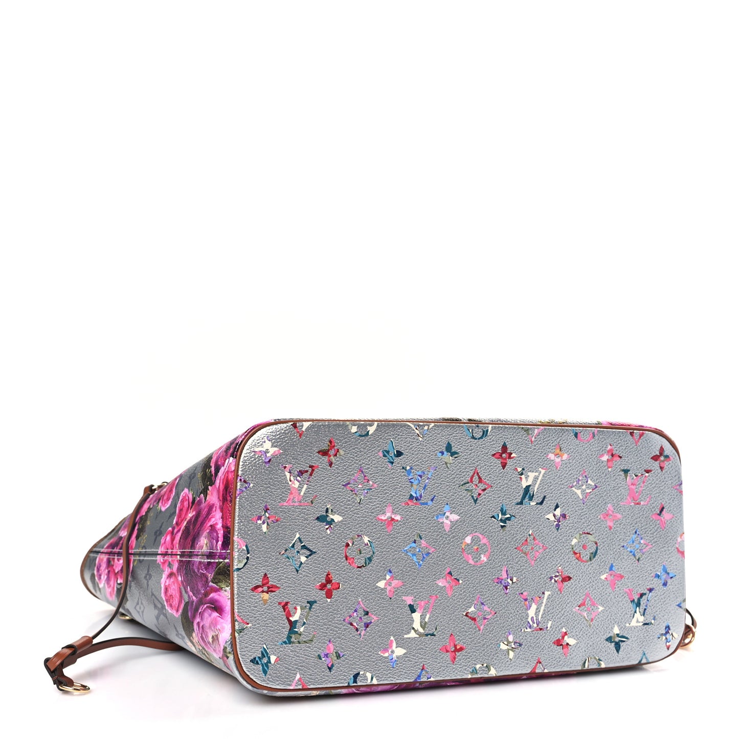 Metallic Monogram LV Garden Neverfull MM Silver