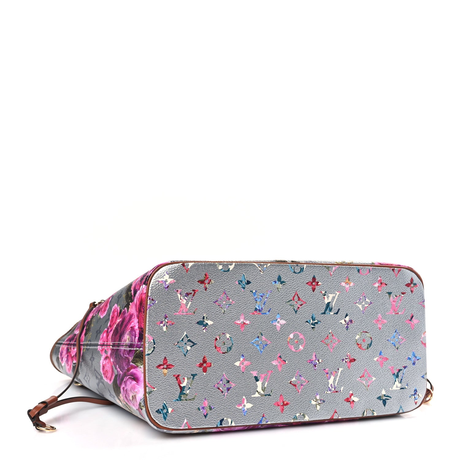 Louis Vuitton Metallic Monogram LV Garden Neverfull MM Silver 5 of 9