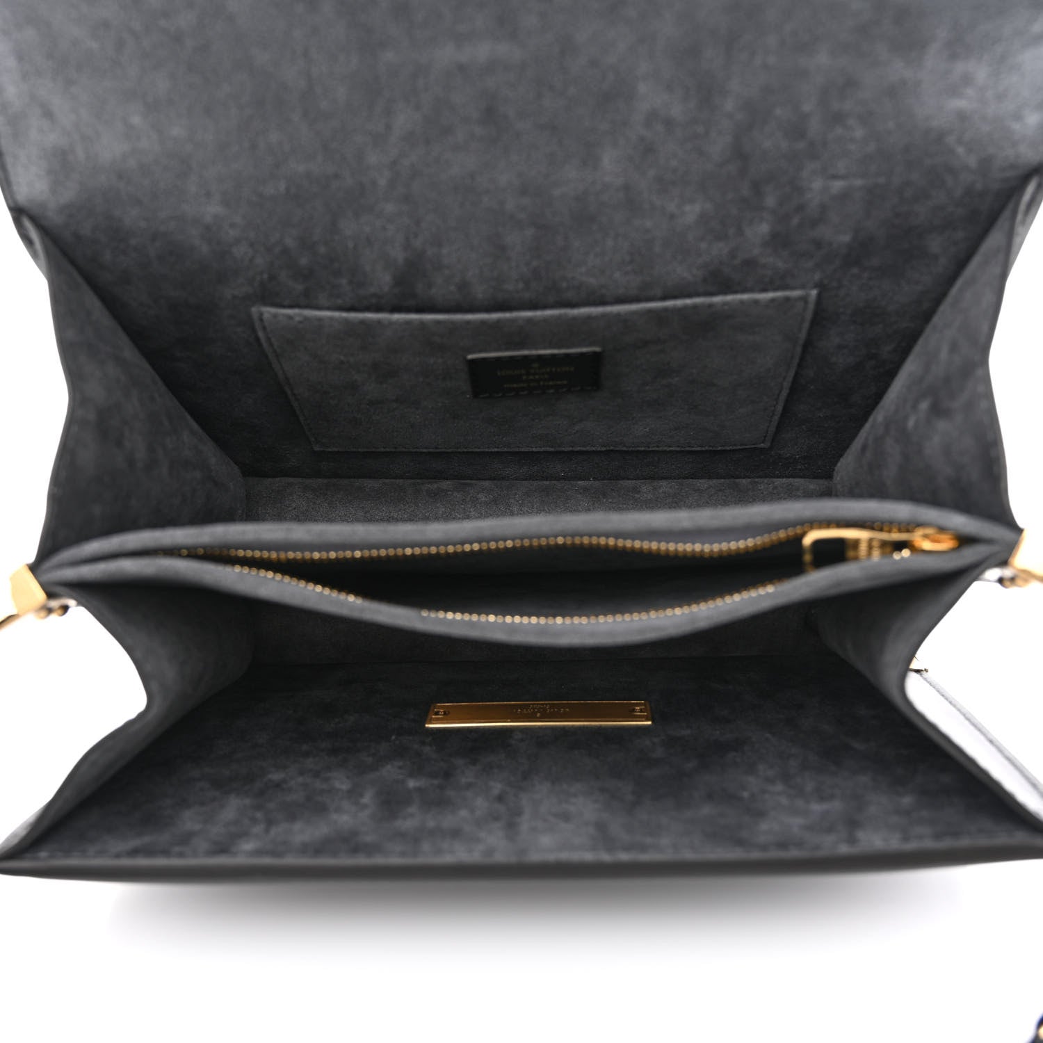 Louis Vuitton Calfskin Nanogram Embossed Dauphine MM Black 5 of 9