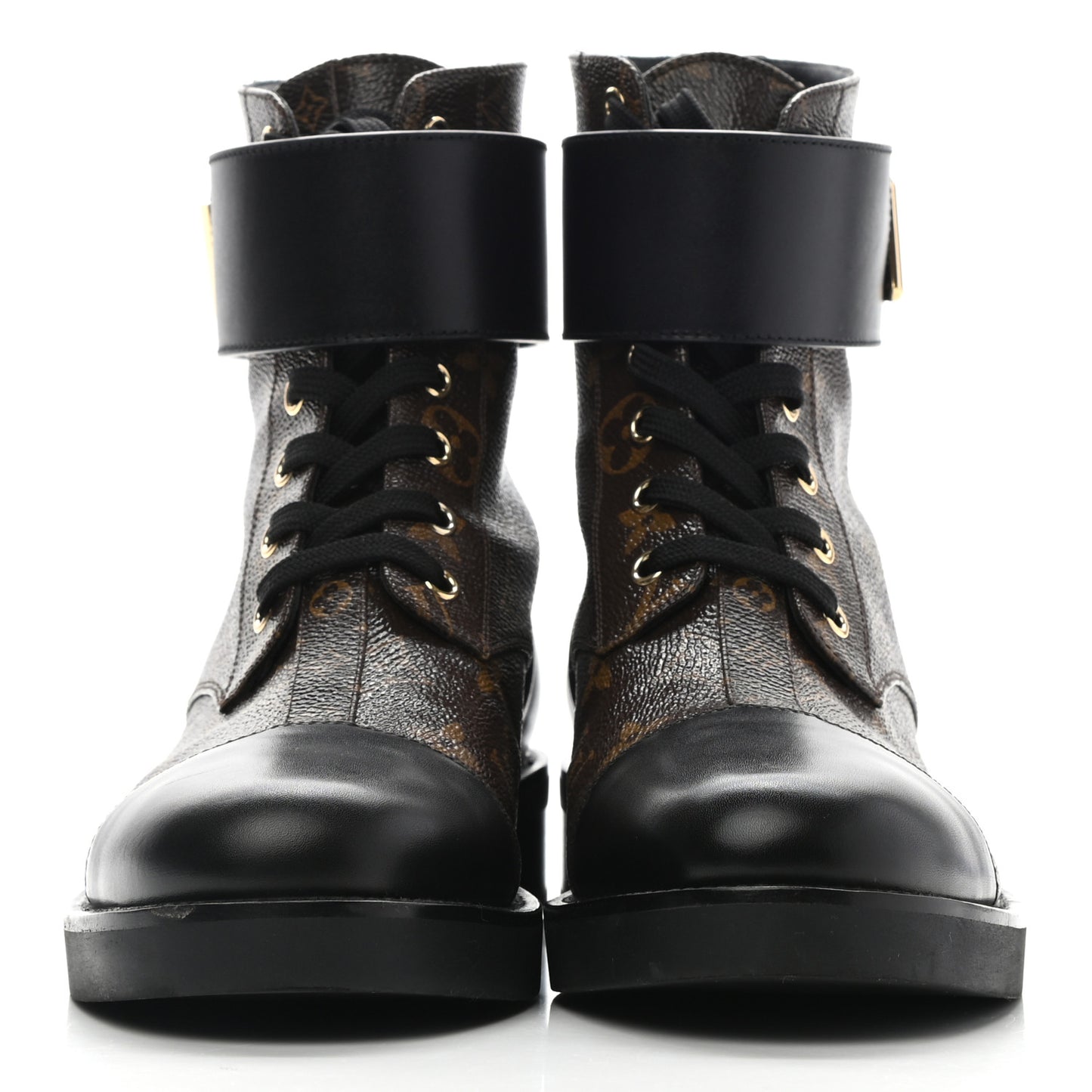 Calfskin Monogram Wonderland Flat Ranger Boots 40 Black