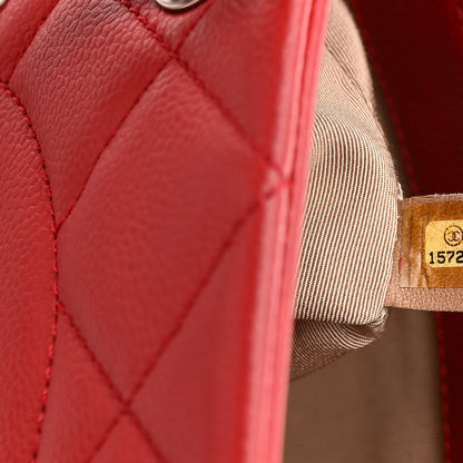 Chanel Caviar Quilted Timeless CC Soft Tote Red 9 of 16