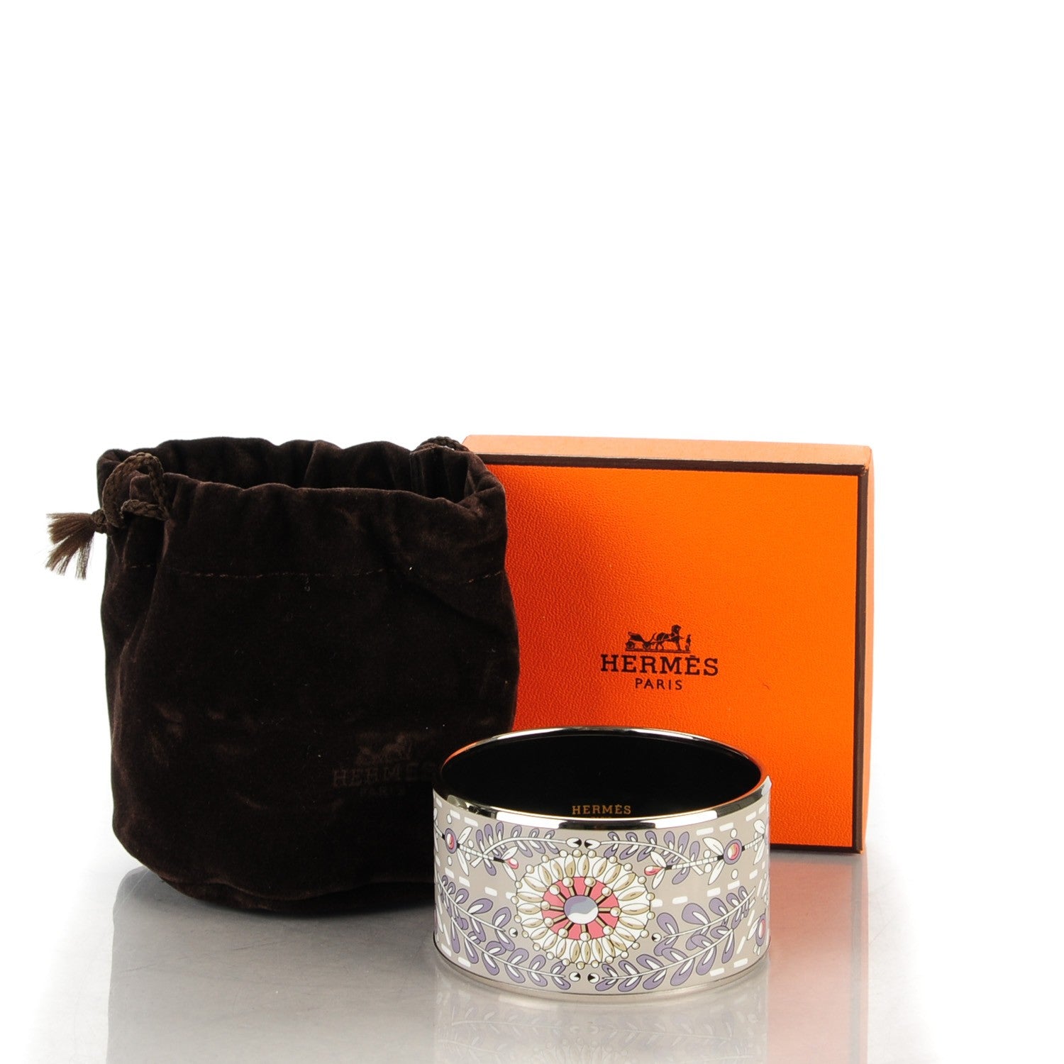 Hermes Enamel Printed Extra Wide Bracelet 65 4 of 6