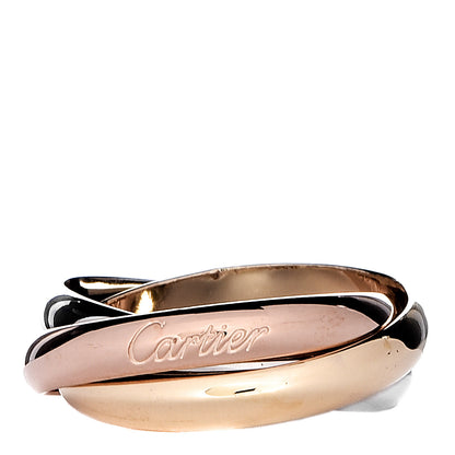 Cartier 18K Pink Yellow White Gold Classic Trinity Ring 57 8 1 of 5