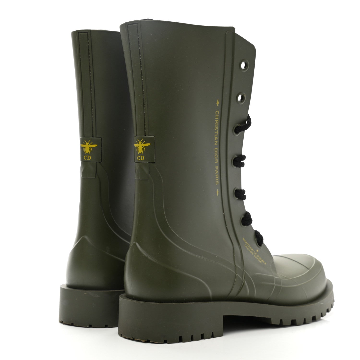 Christian Dior Rubber Diorcamp Low Boots 39 Military 4 of 12