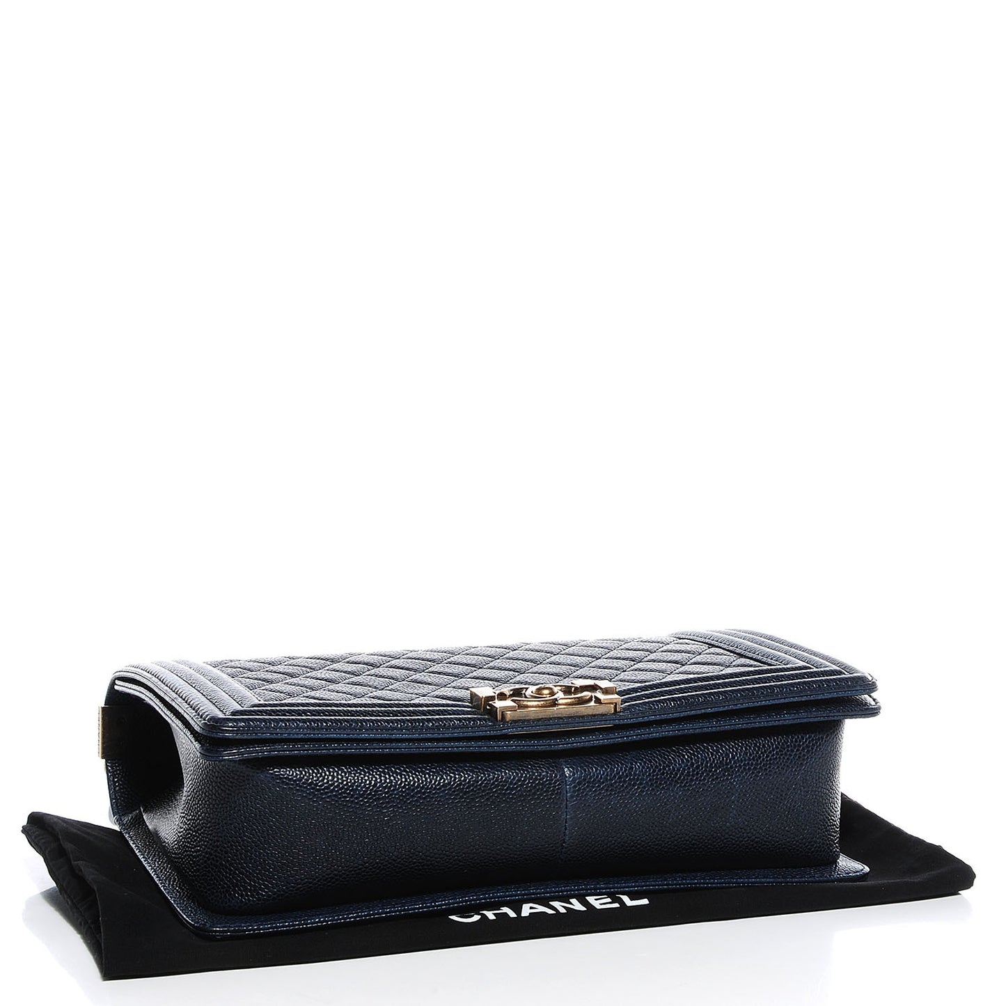 Caviar Quilted New Medium Boy Flap Navy