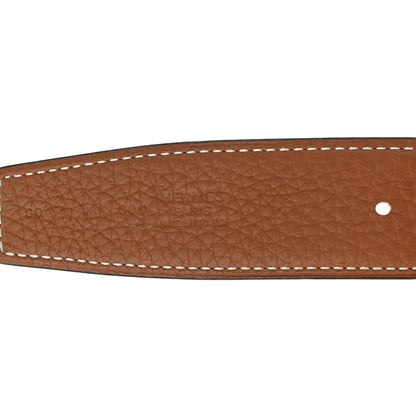 Hermes Box Togo 32mm H Belt 80 Black Gold 3 of 5
