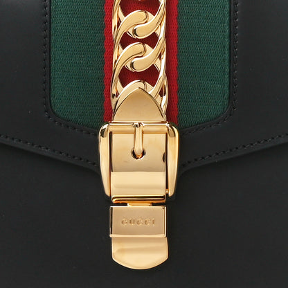Gucci Calfskin Small Sylvie Shoulder Bag Black 9 of 12