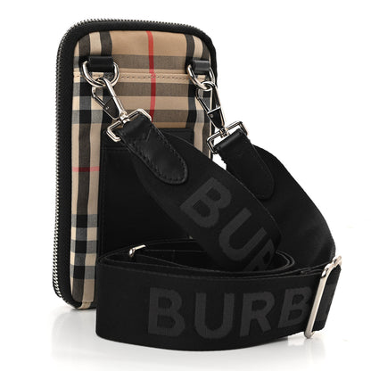 Burberry Nylon Vintage Check Phone Bag Archive Beige 3 of 10