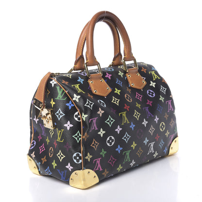 Louis Vuitton Monogram Multicolor Speedy 30 Black 3 of 10