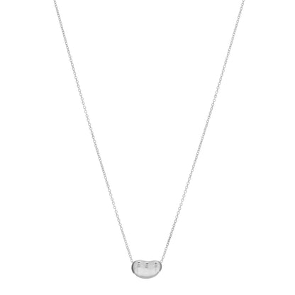 Tiffany Sterling Silver 9mm Elsa Peretti Bean Pendant Necklace 1 of 4