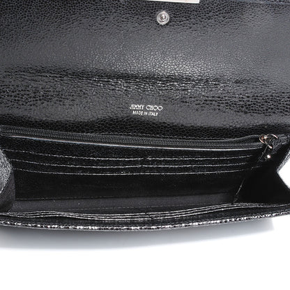Jimmy Choo Glitter Fabric Reese Clutch Petrol 7 of 7