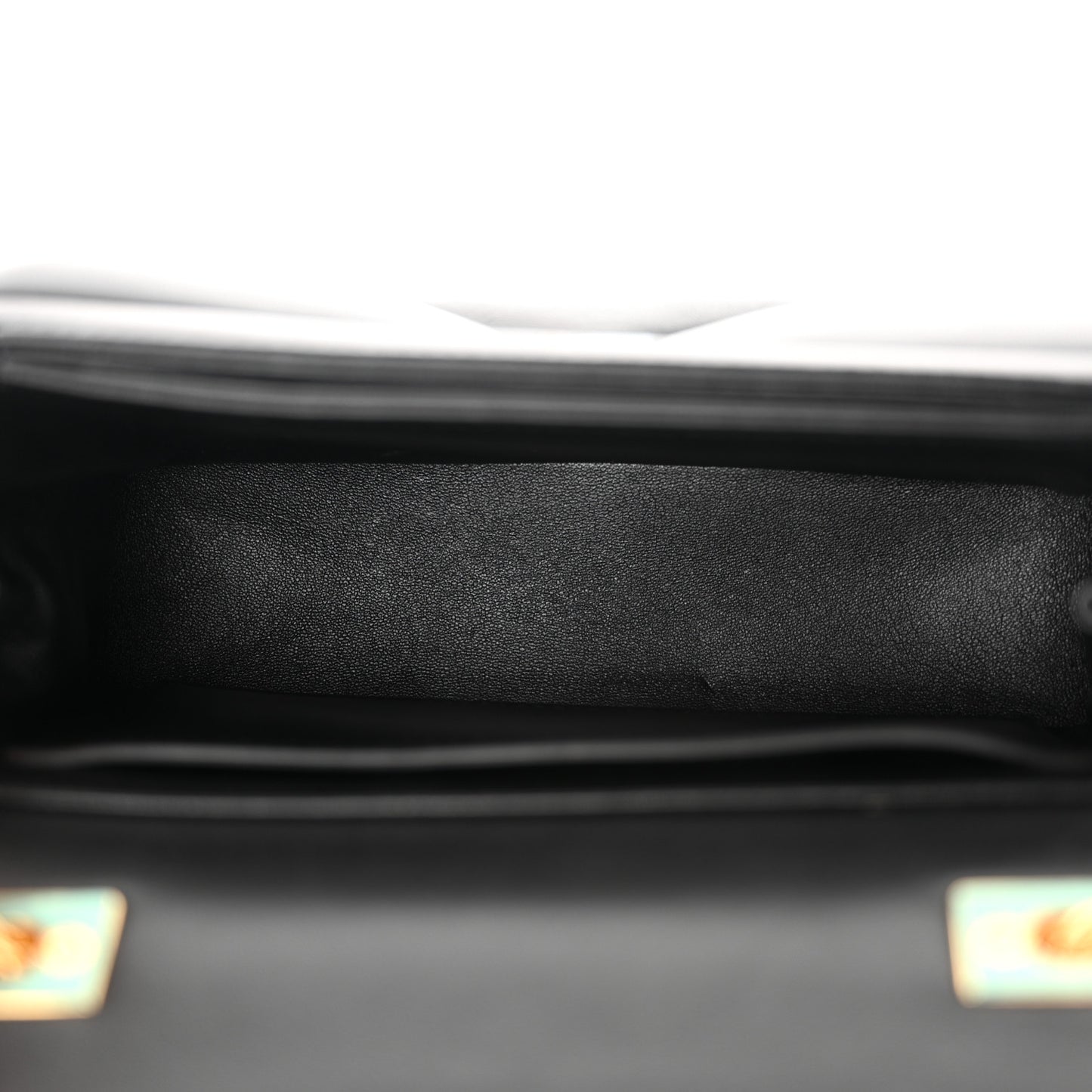 Nappa One Stud Chain Clutch Black