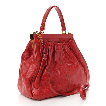 Miu Miu Nappa Frame Lux Top Handle Rosso 3 of 13