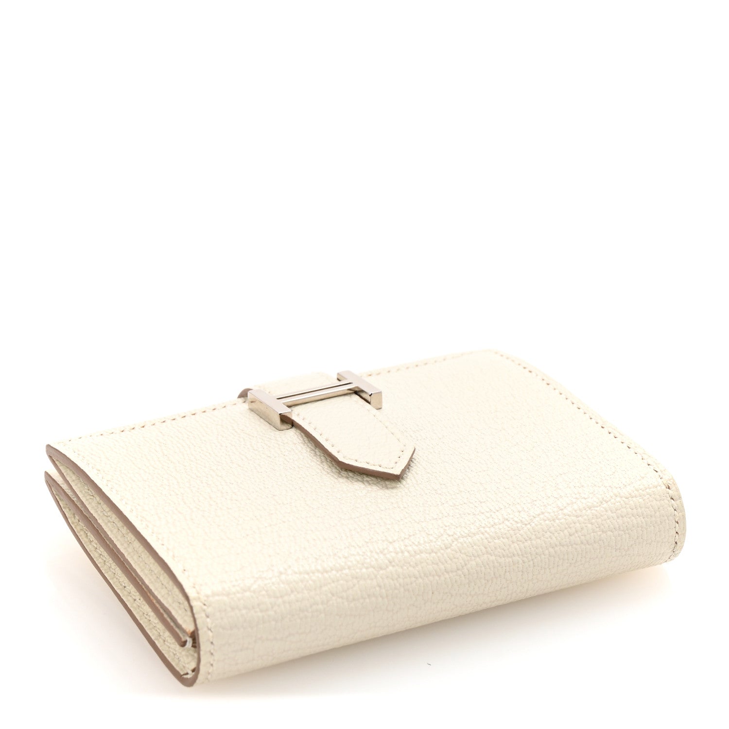 Hermes Chevre Mysore Bearn Card Holder Wallet Mushroom 4 of 7