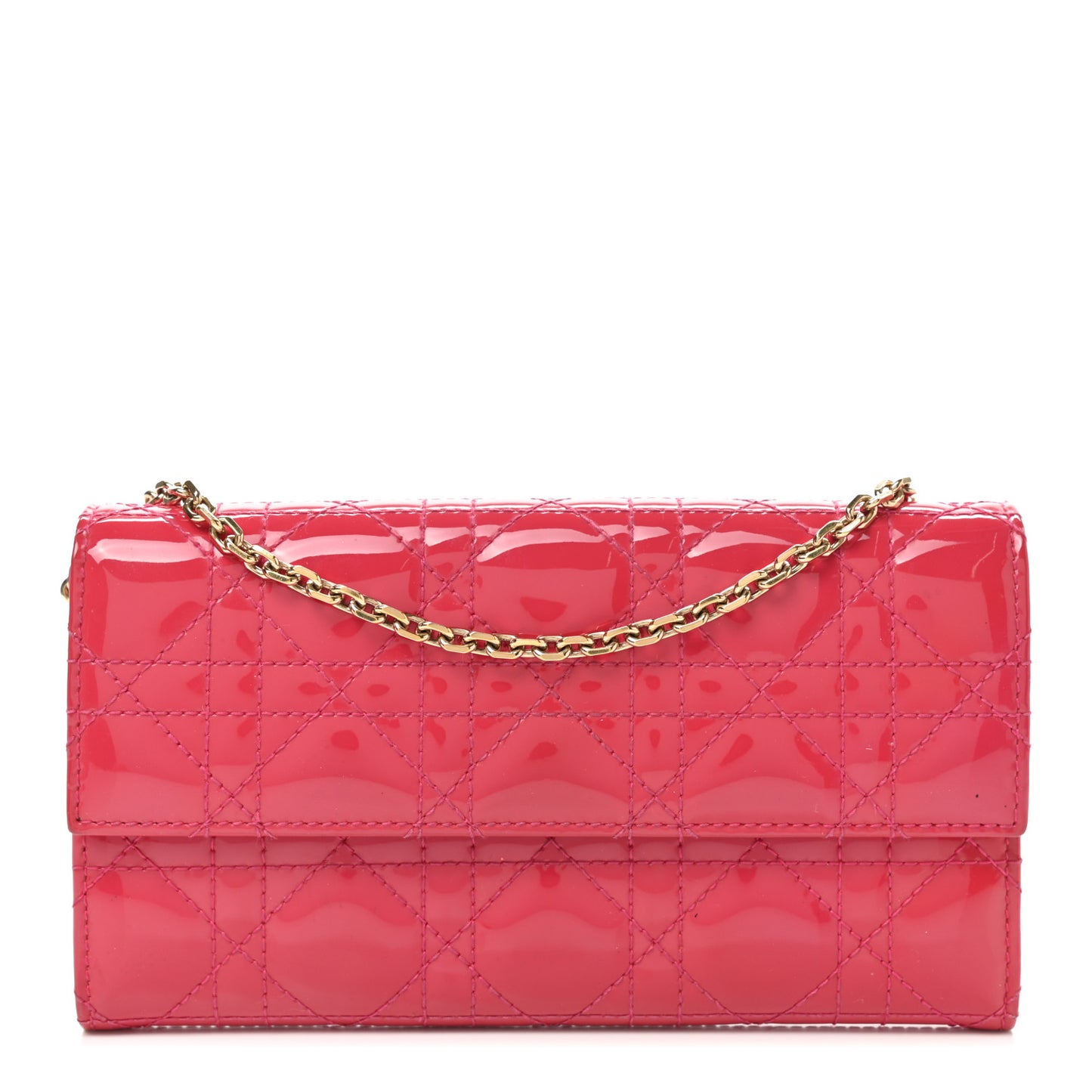 Patent Cannage Rendezvous Chain Wallet Fuchsia