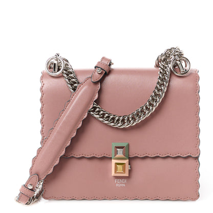 Fendi Vitello Liberty Scalloped Studded Small Kan I Shoulder Bag English Rose 1 of 12