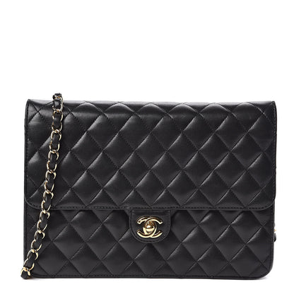 Chanel Lambskin Quilted Medium Single Flap Black 1 of 8