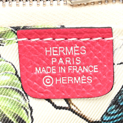 Hermes Epsom Silk'In Compact Wallet Framboise Nata 6 of 8