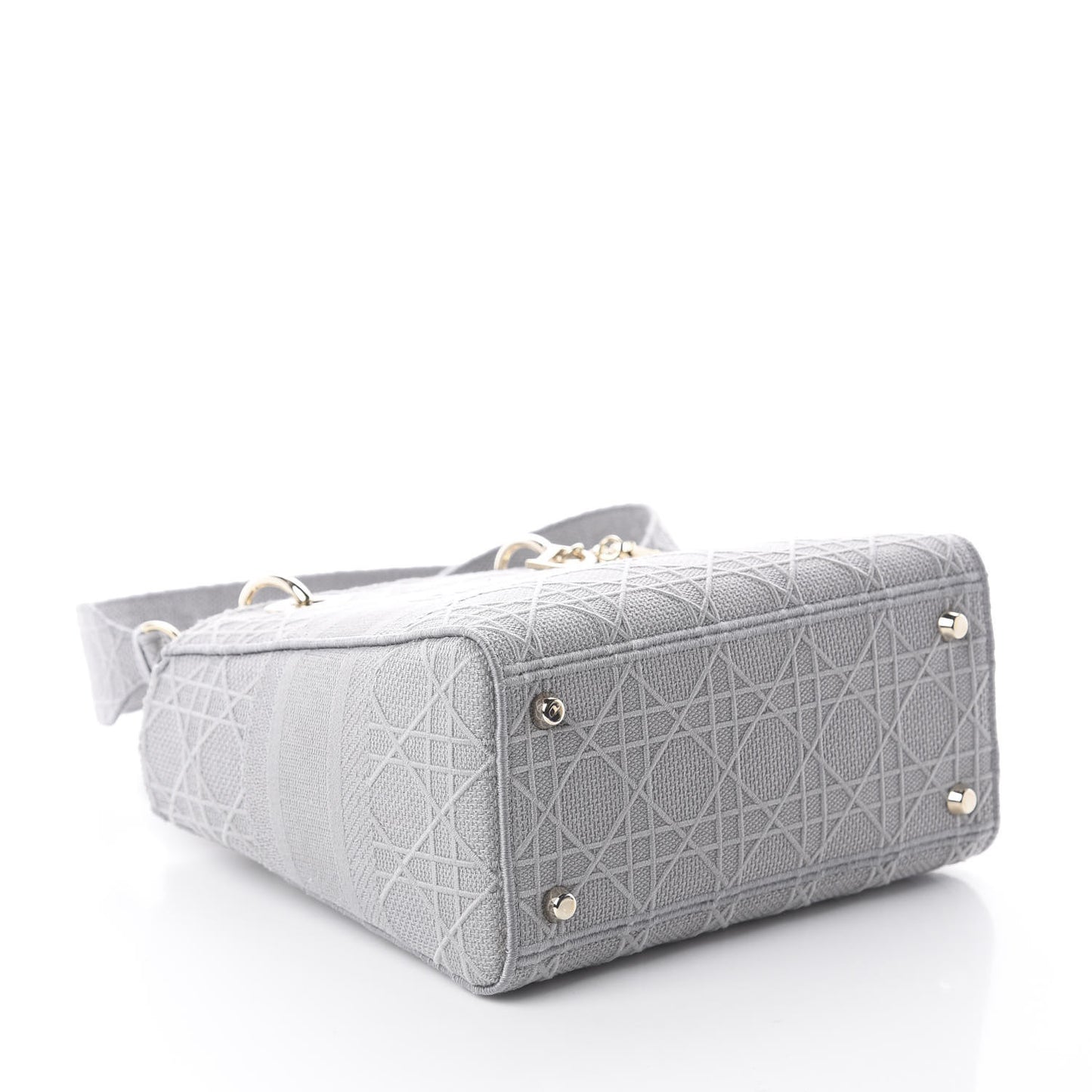 Canvas Embroidered Cannage Medium Lady D-Lite Gray