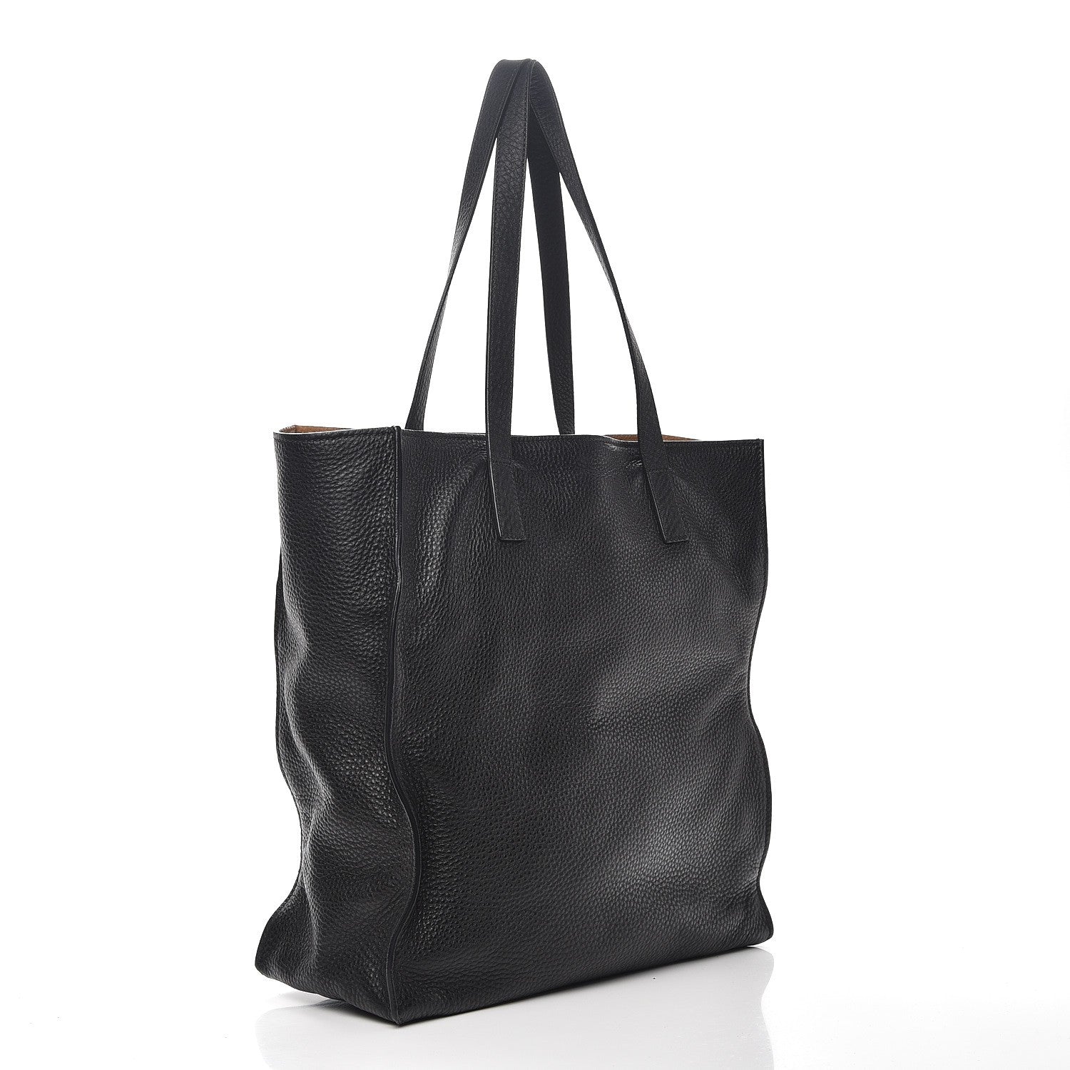 Miu Miu Vitello Daino Tote Nero Black Caramel 5 of 20