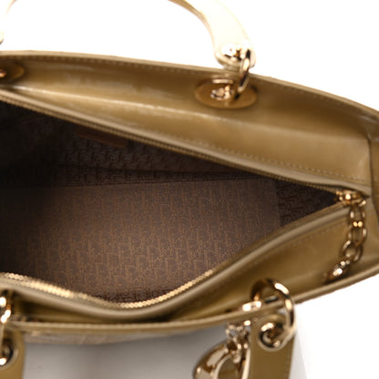 Christian Dior Patent Cannage Large Lady Dior Beige 4 of 8