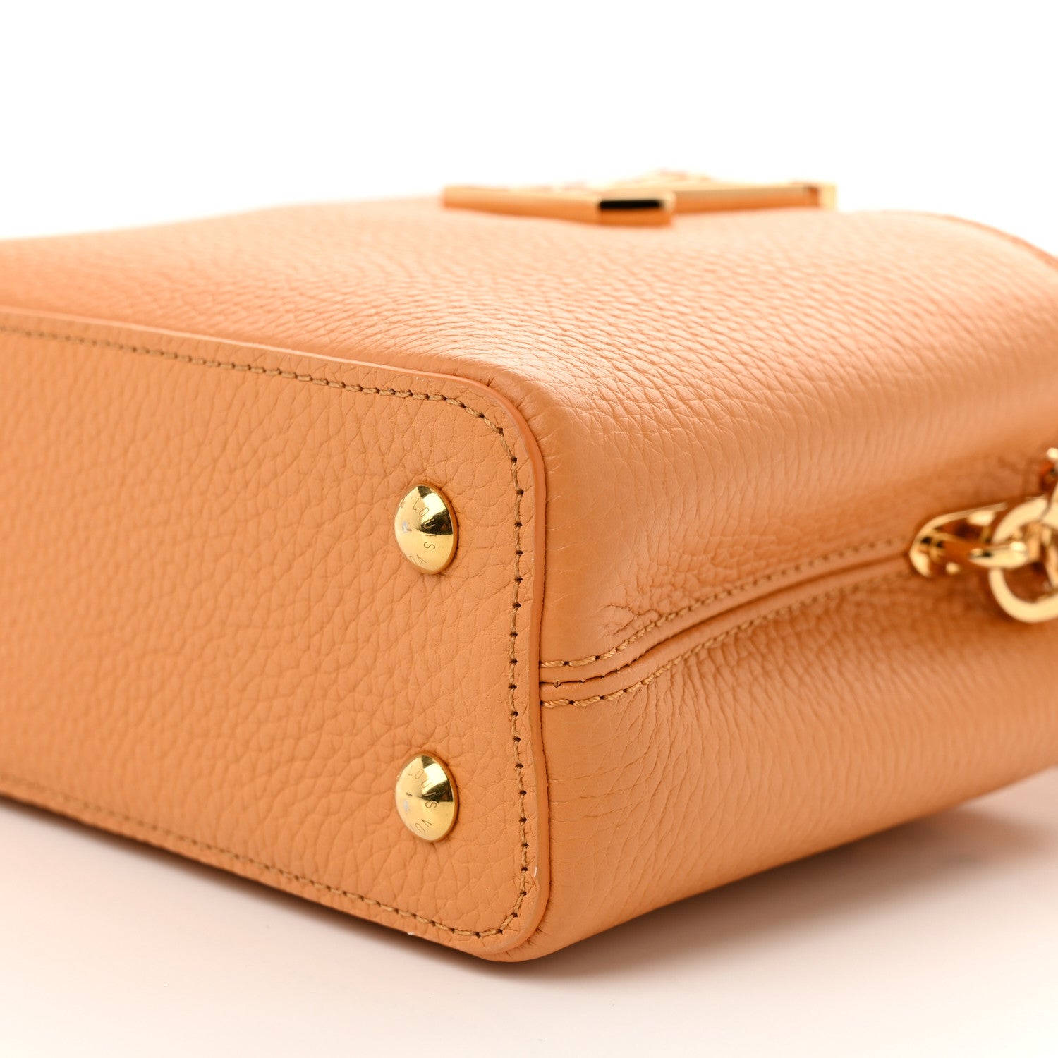 Louis Vuitton Taurillon Mini Capucines Safran Imperial 9 of 9