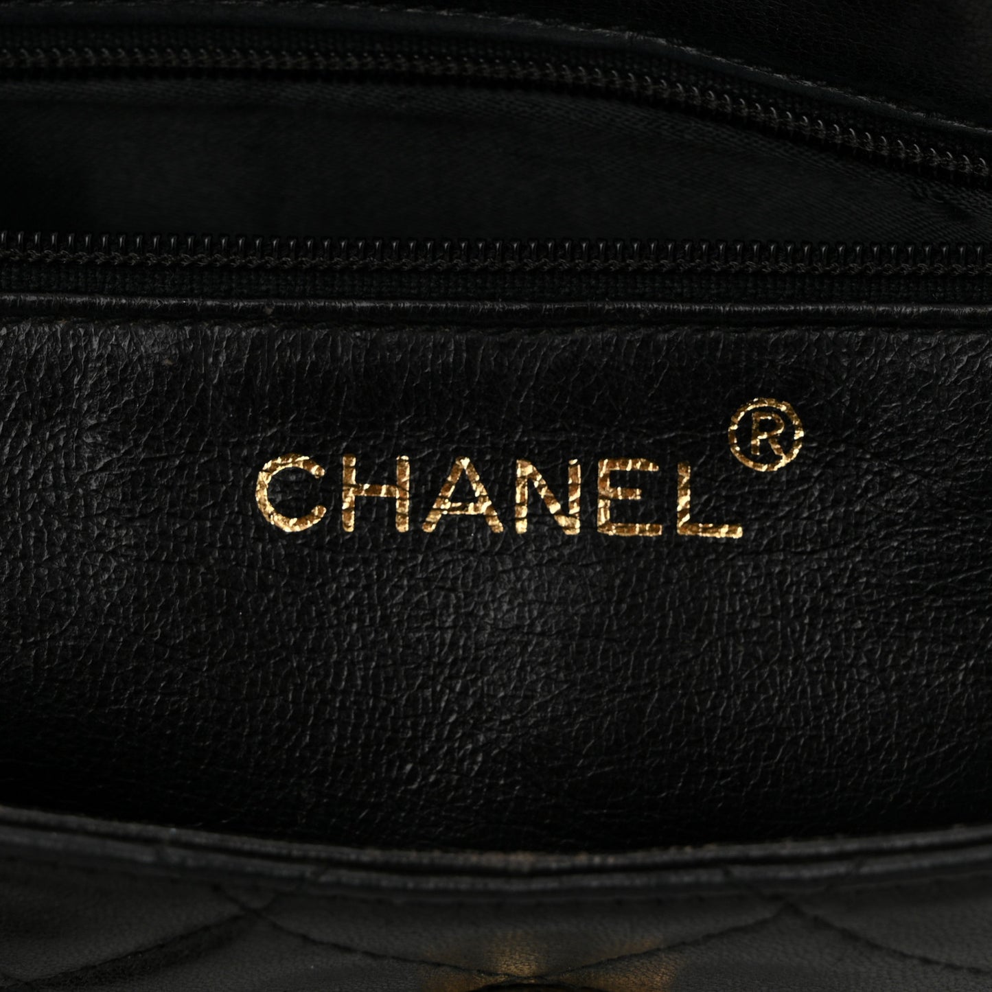 Lambskin Quilted CC Tassel Flap Black