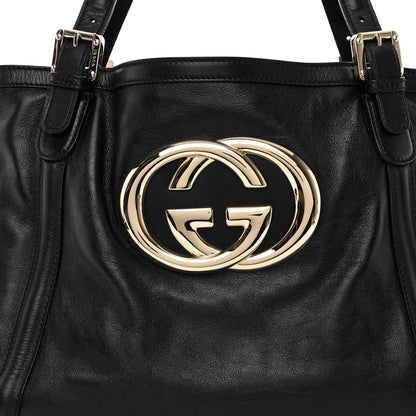 Gucci Calfskin Medium Britt Tote Black 8 of 11