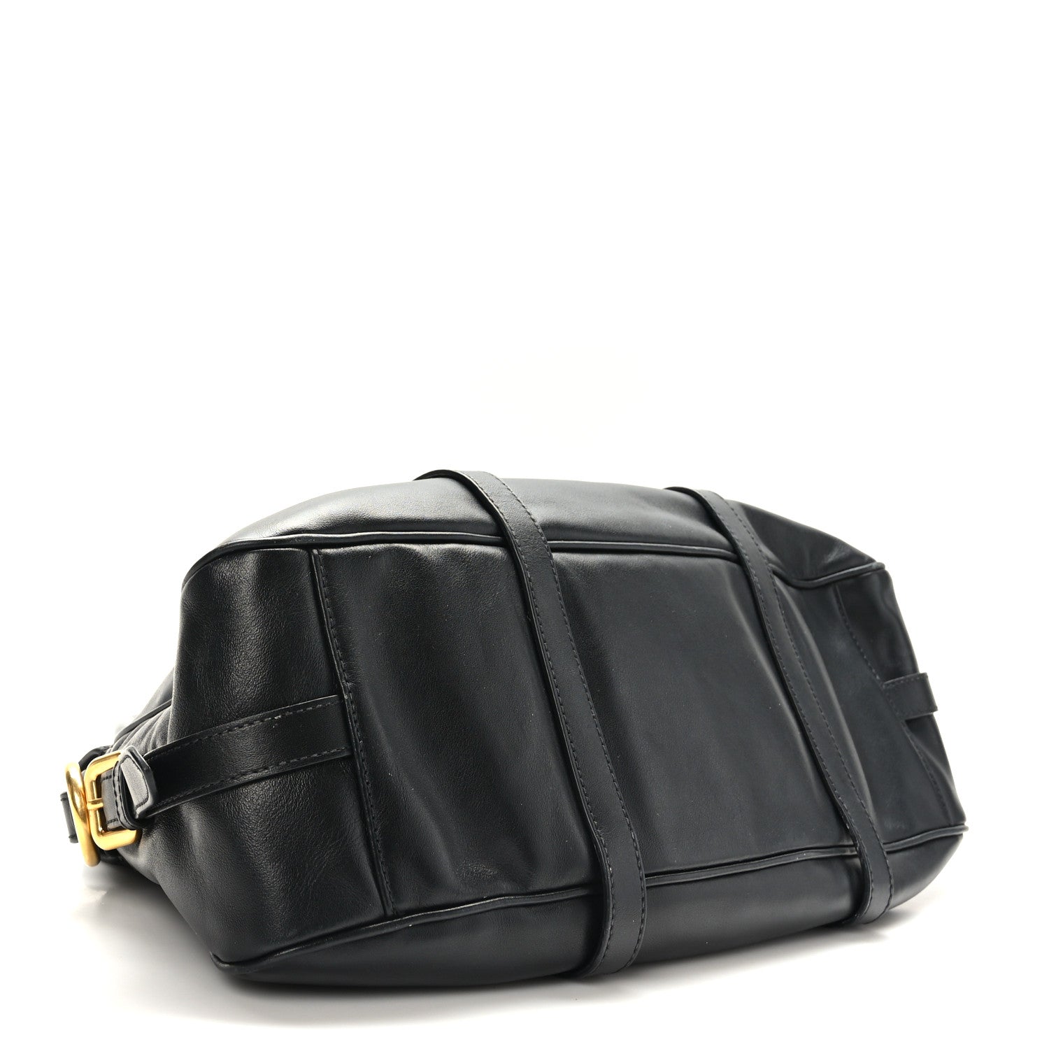 Prada Soft Calf Shopping Satchel Black 4 of 8