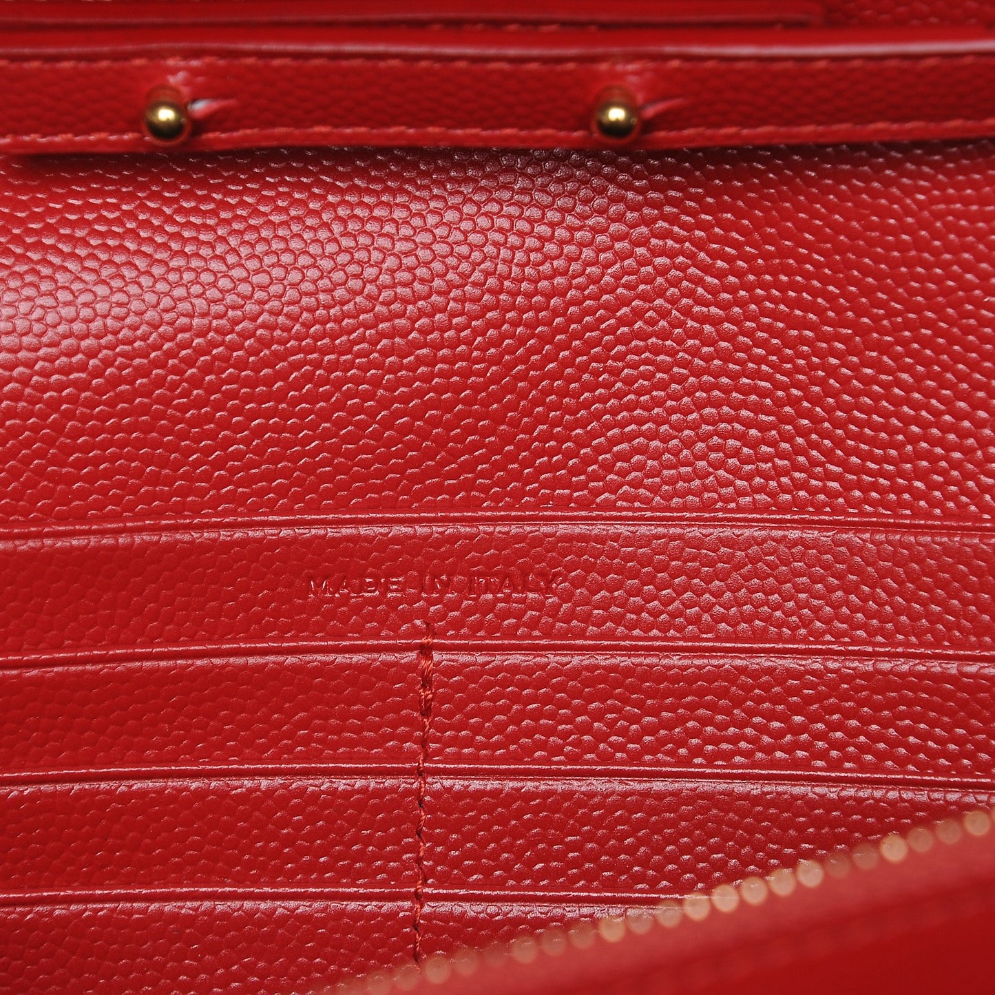 Grain De Poudre Matelasse Chevron Monogram Chain Wallet New Red