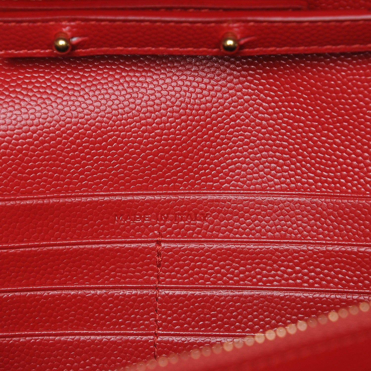 Saint Laurent Grain De Poudre Matelasse Chevron Monogram Chain Wallet New Red 6 of 8