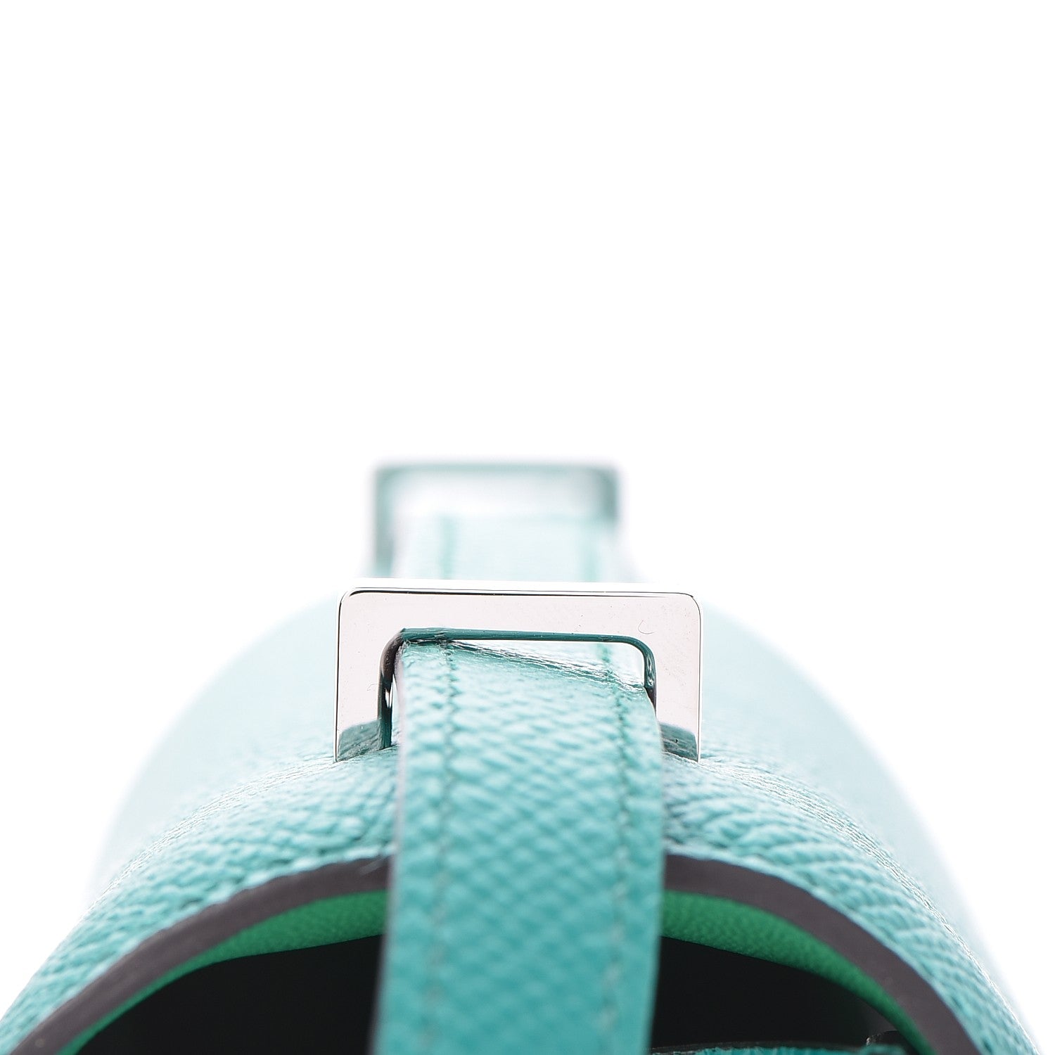 Hermes Epsom Enamel Constance 18 Bleu Paon Menthe 10 of 17