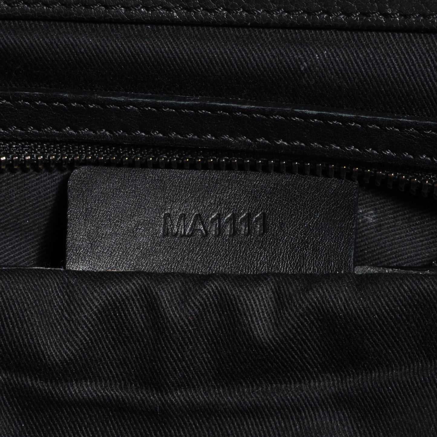 Grained Goatskin Antigona Zippered Tote Black