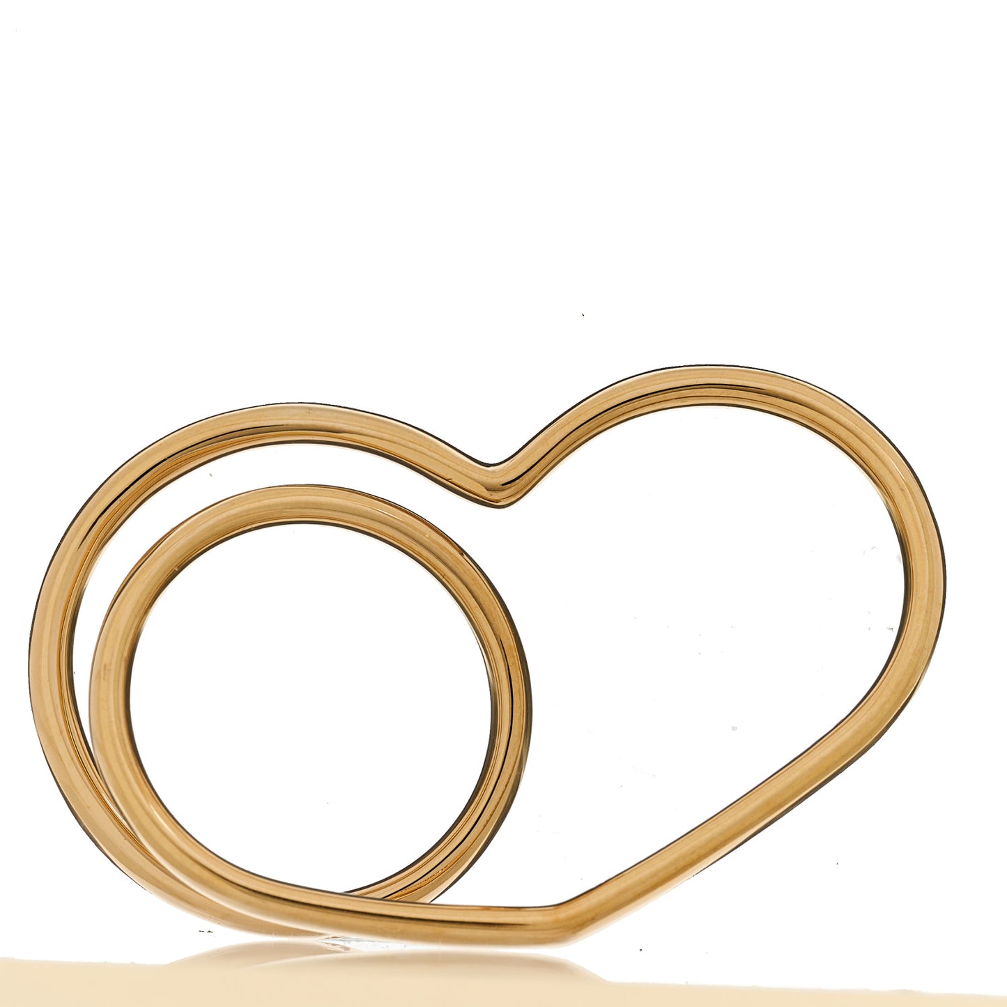 18K Rose Gold MM Vertige Coeur Double Ring 52 6