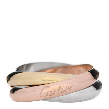 Cartier 18K Pink Yellow White Gold Classic Trinity Ring 58 8.25 1 of 6