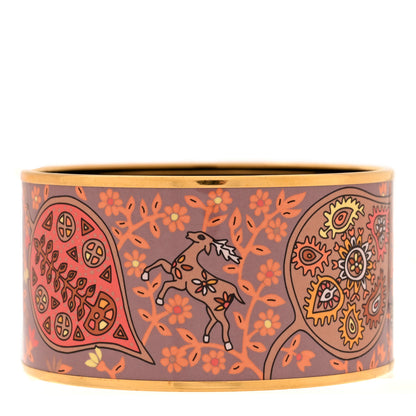 Hermes Enamel Printed L'arbre de Vie Extra Wide Bracelet 65 3 of 4