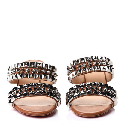 Christian Louboutin Calfskin Tina Goes Mad 55 Slide Sandals 36.5 Cuoio 2 of 10