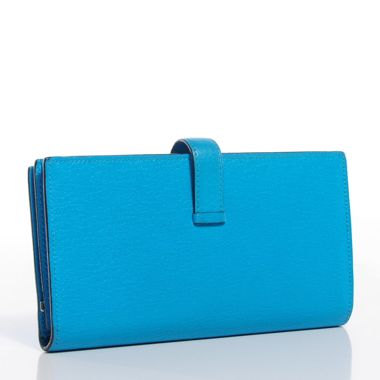 Chevre Mysore Bearn Gusset Wallet Bleu Azteque